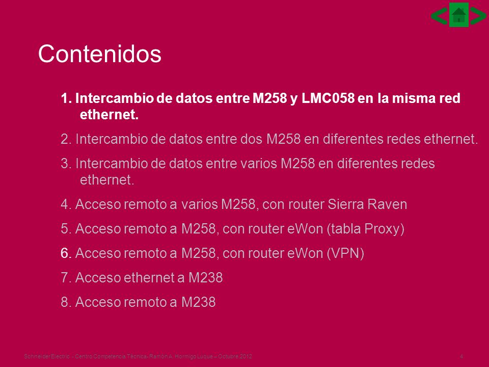 Contenidos 1. Intercambio de datos entre M258 y LMC058 en la misma red ethernet.