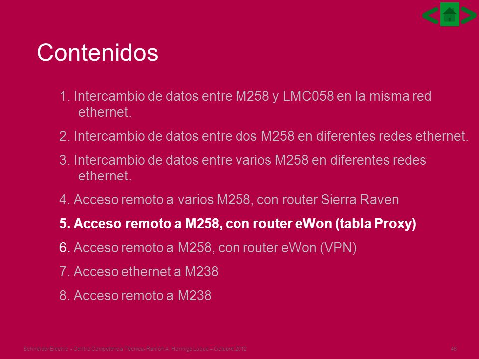 Contenidos 1. Intercambio de datos entre M258 y LMC058 en la misma red ethernet.