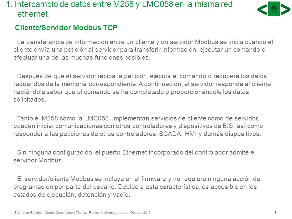 1. Intercambio de datos entre M258 y LMC058 en la misma red ethernet.