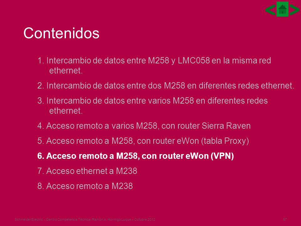 Contenidos 1. Intercambio de datos entre M258 y LMC058 en la misma red ethernet.
