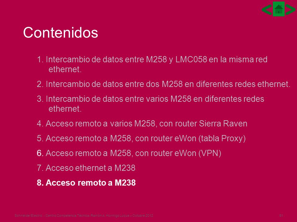 Contenidos 1. Intercambio de datos entre M258 y LMC058 en la misma red ethernet.