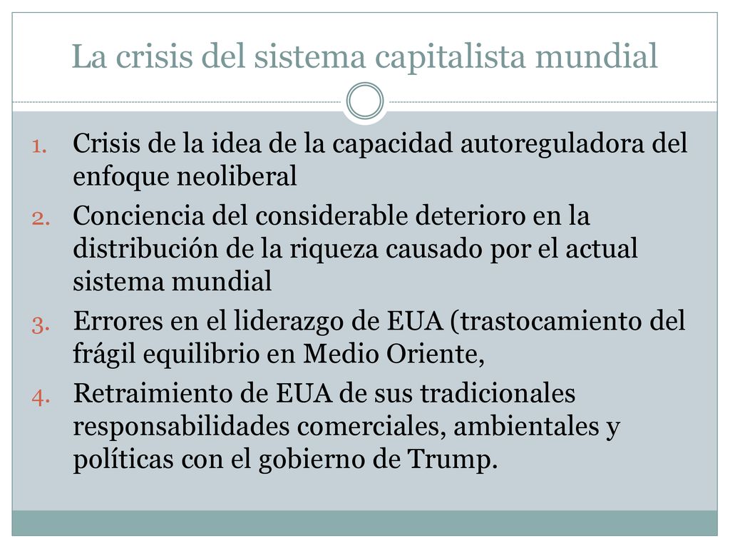 La crisis del sistema capitalista mundial