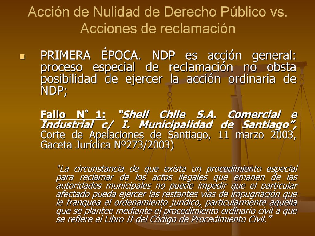 Acción de Nulidad de Derecho Público vs. Acciones de reclamación