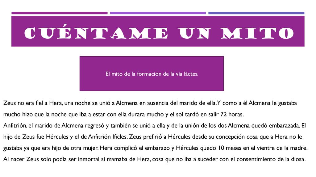 El mito de la formación de la vía láctea