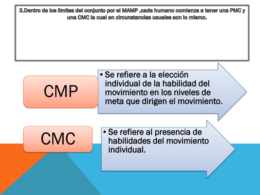 3.Dentro de los limites del conjunto por el MAMP ,cada humano comienza a tener una PMC y una CMC la cual en circunstancias usuales son lo mismo.