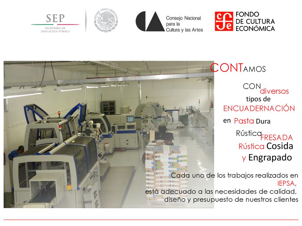 CONT AMOS CON diversos tipos de ENCUADERNACIÓN en Pasta Dura Rústica