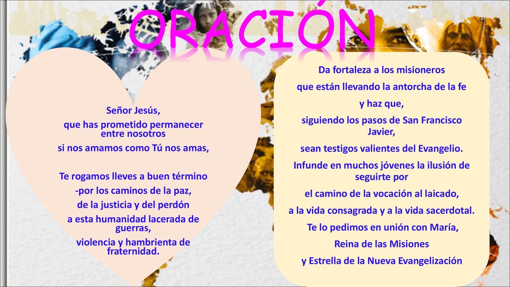 ORACIÓN Señor Jesús, que has prometido permanecer entre nosotros. si nos amamos como Tú nos amas,