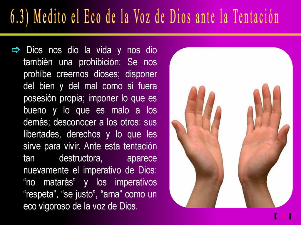 6.3) Medito el Eco de la Voz de Dios ante la Tentación