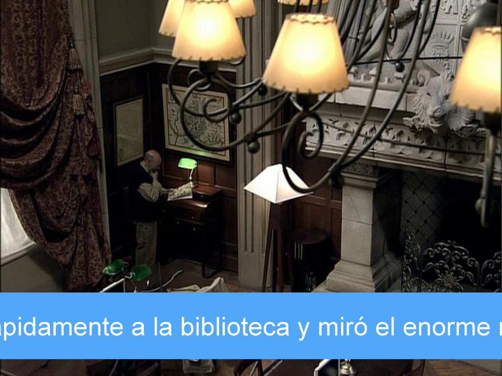 Alfonso caminó rapidamente a la biblioteca y miró el enorme mapa en la pared.