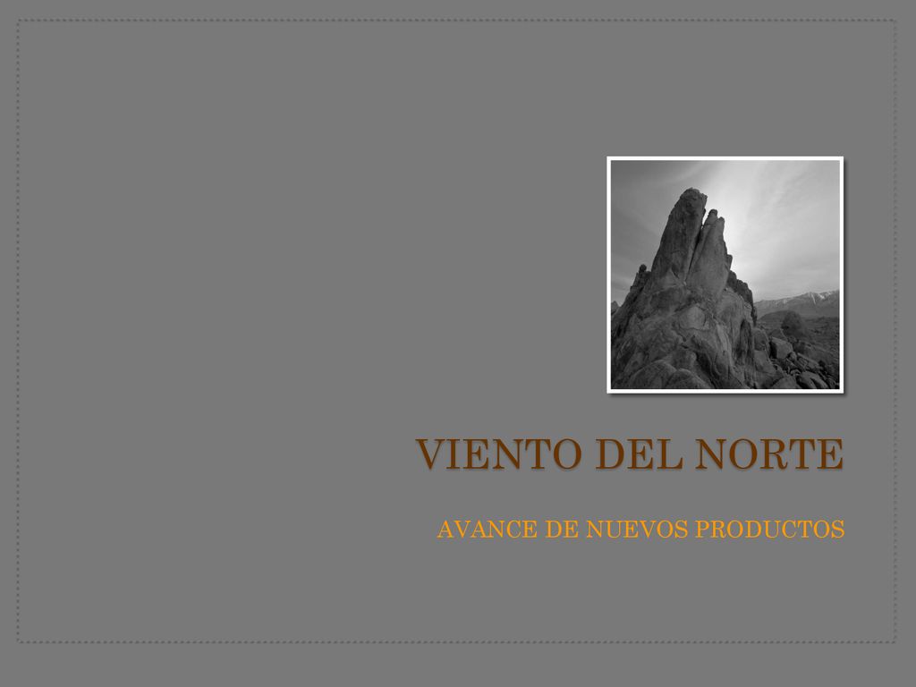 Viento del norte AVANCE DE NUEVOS PRODUCTOS