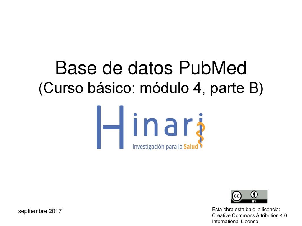 Base de datos PubMed (Curso básico: módulo 4, parte B)