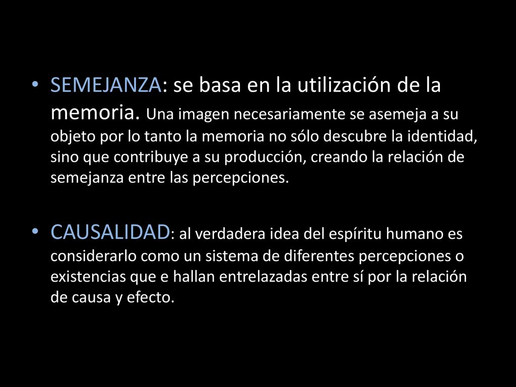 SEMEJANZA: se basa en la utilización de la memoria