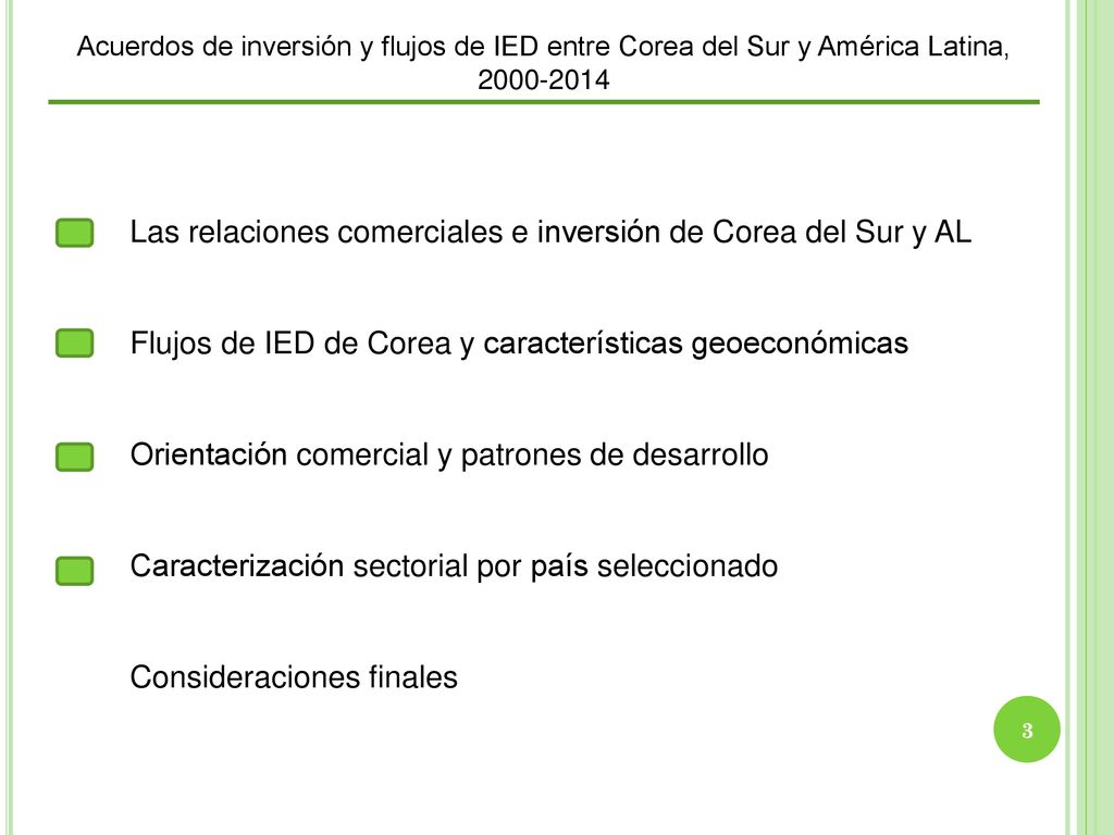 Las relaciones comerciales e inversión de Corea del Sur y AL