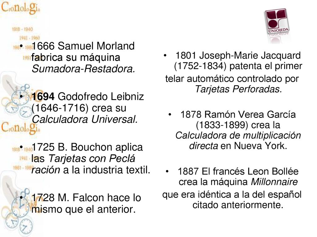 1666 Samuel Morland fabrica su máquina Sumadora-Restadora.