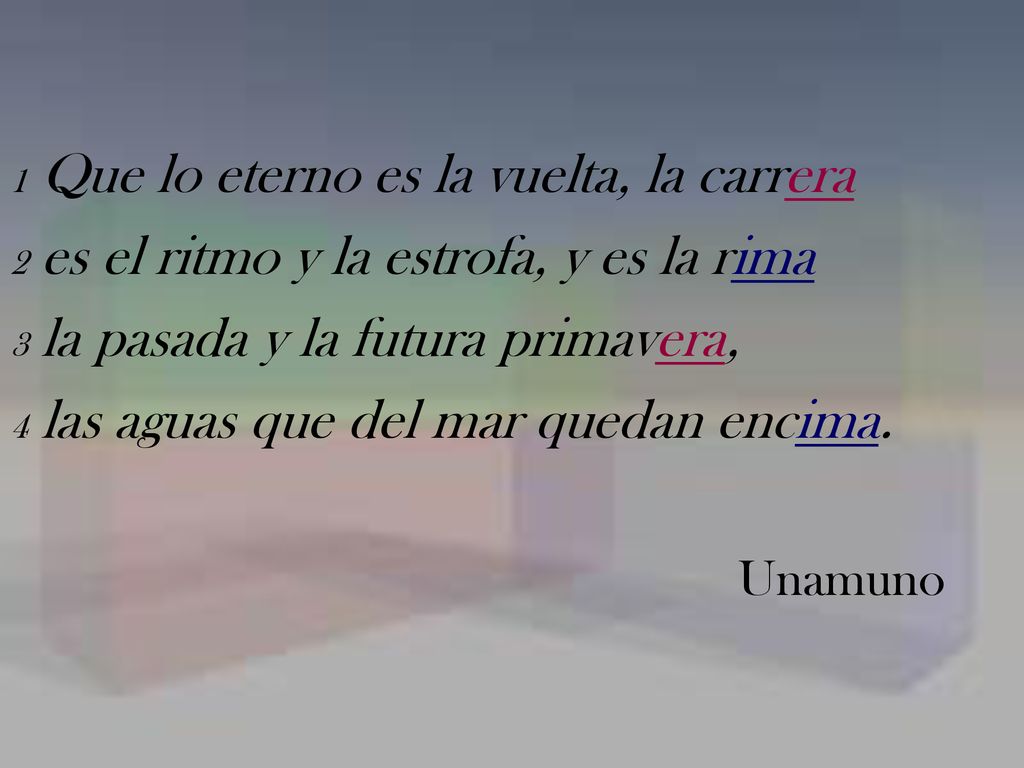 Unamuno 1 Que lo eterno es la vuelta, la carrera
