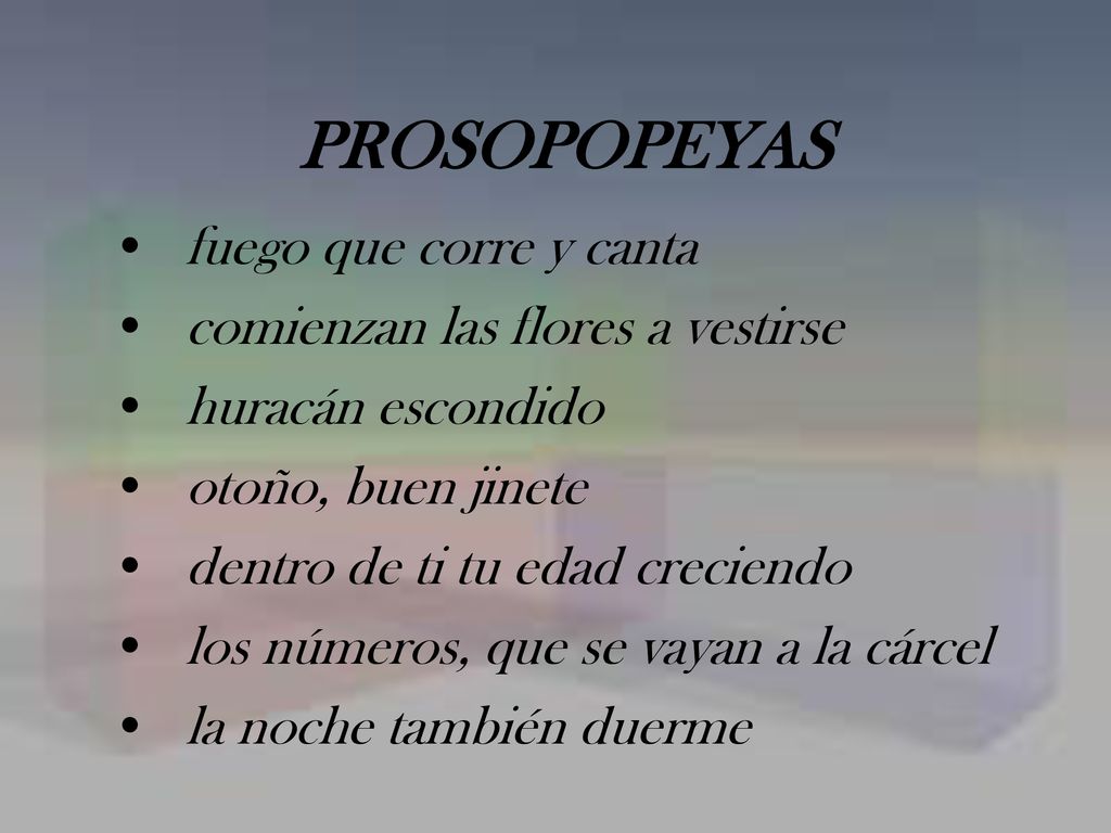 PROSOPOPEYAS fuego que corre y canta comienzan las flores a vestirse