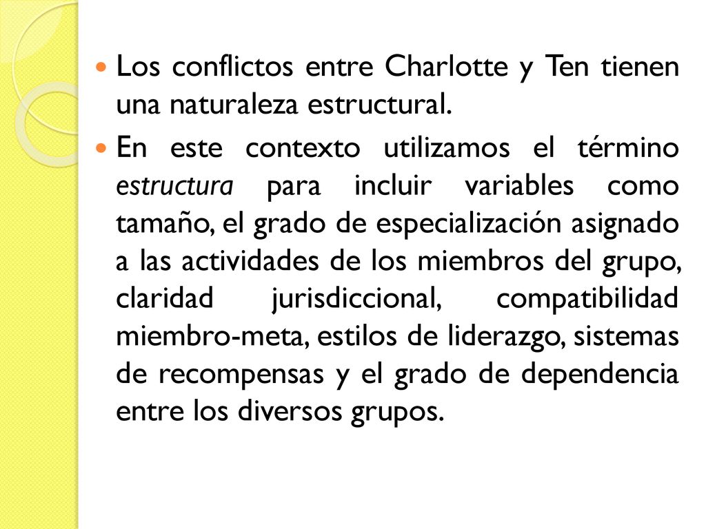 Los conflictos entre Charlotte y Ten tienen una naturaleza estructural.