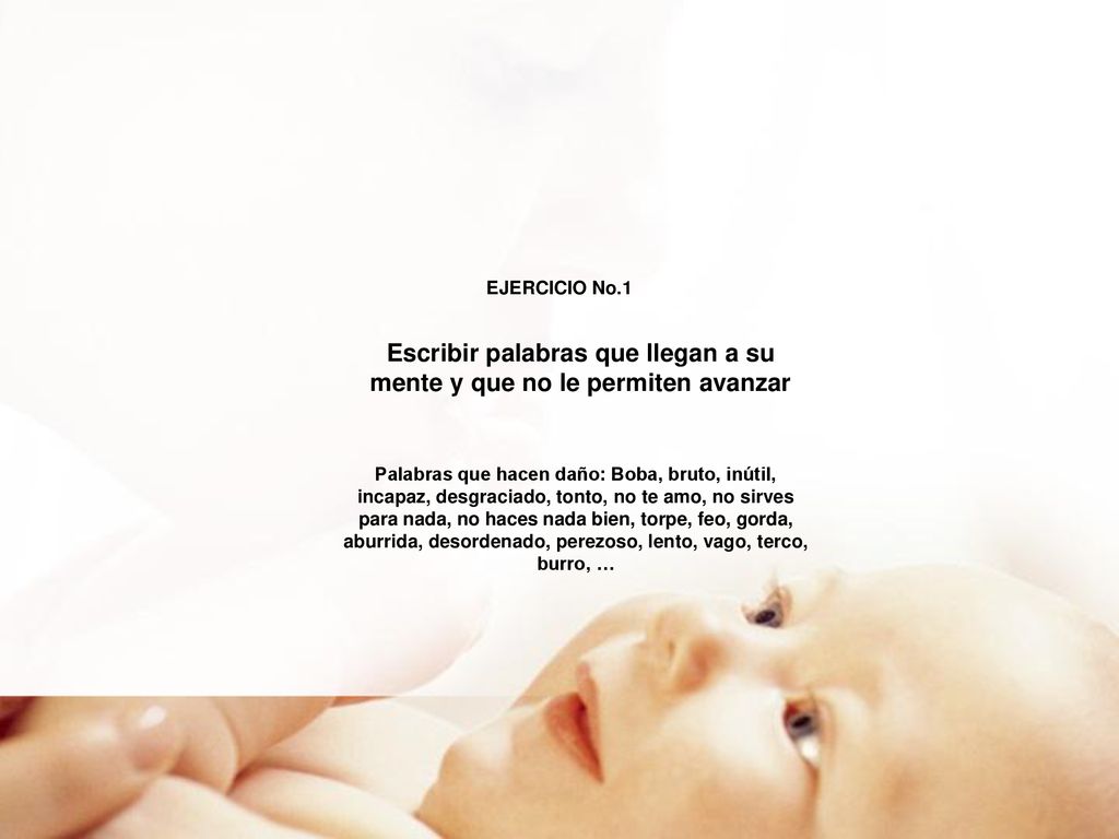 Escribir palabras que llegan a su mente y que no le permiten avanzar