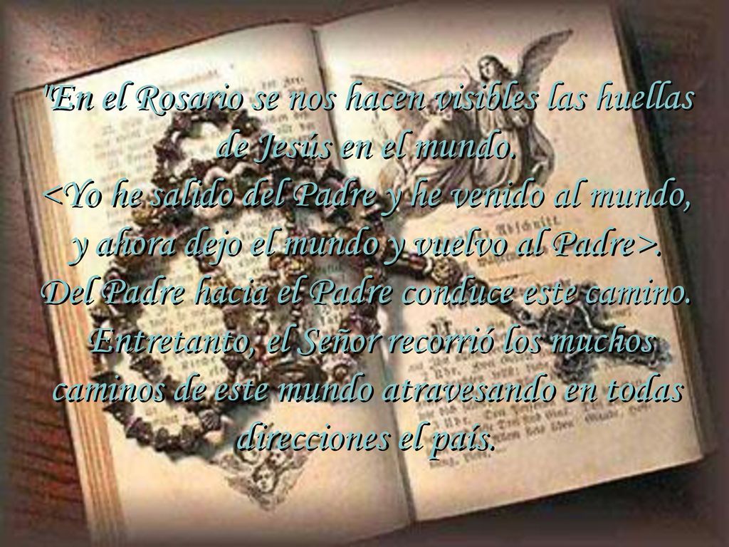 En el Rosario se nos hacen visibles las huellas de Jesús en el mundo.