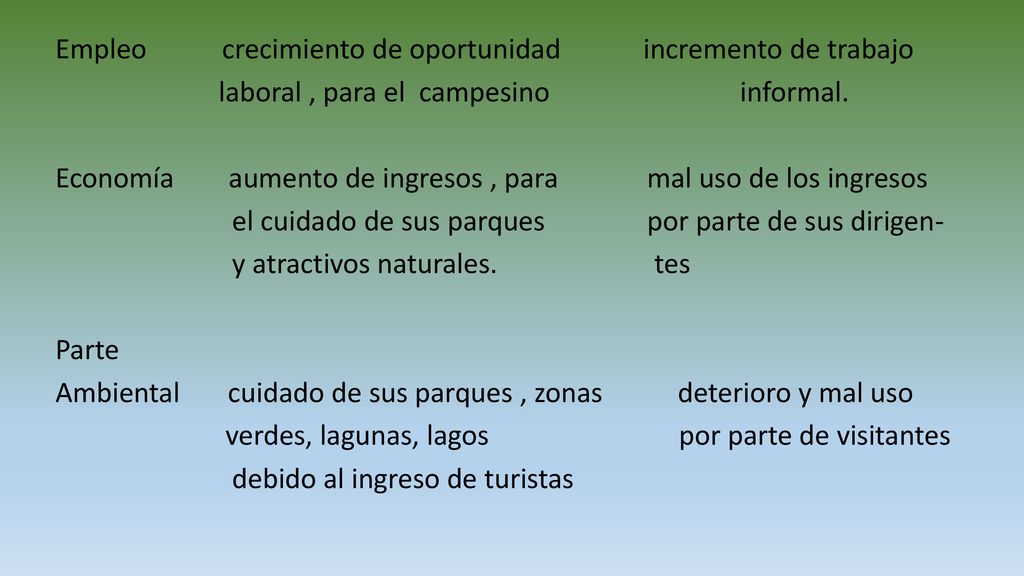Empleo crecimiento de oportunidad incremento de trabajo laboral , para el campesino informal.