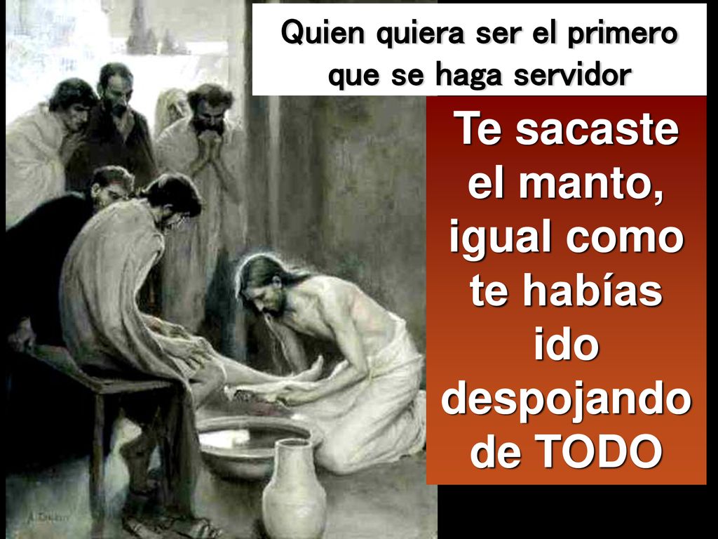 Te sacaste el manto, igual como te habías ido despojando de TODO