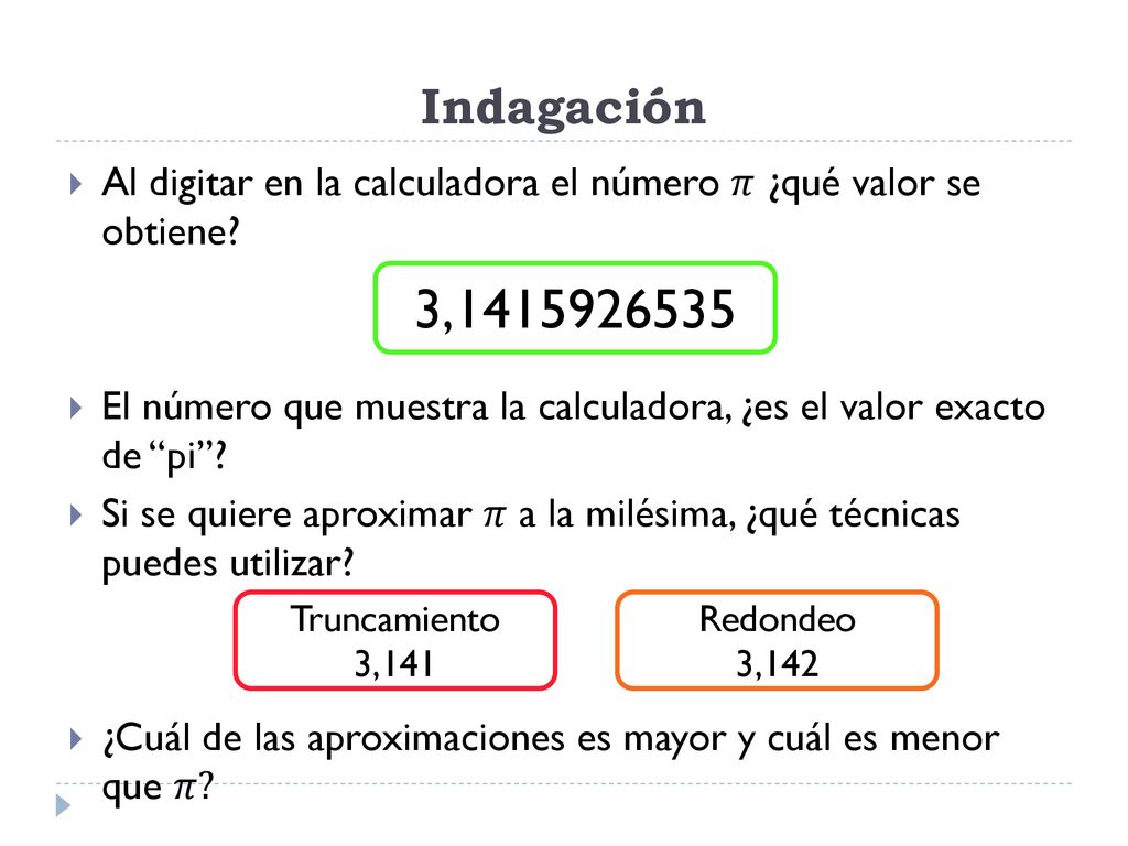 Estimación y aproximación de números irracionales - ppt descargar