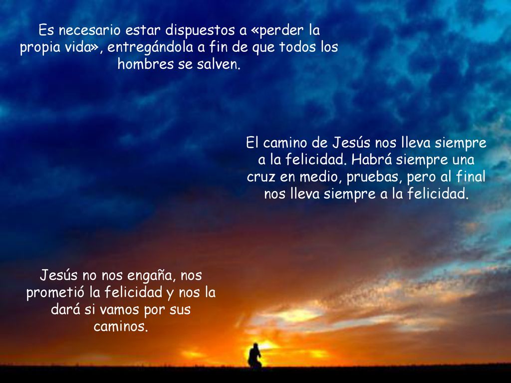 Es necesario estar dispuestos a «perder la propia vida», entregándola a fin de que todos los hombres se salven.