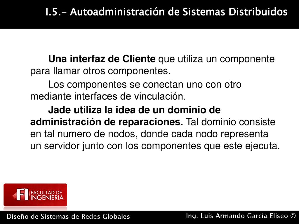 Una interfaz de Cliente que utiliza un componente para llamar otros componentes.