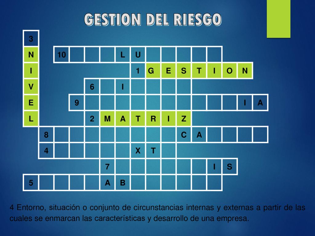 GESTION DEL RIESGO 3 N 10 L U I 1 G E S T O V 6 9 A 2 M R Z 8 C 4 X 7