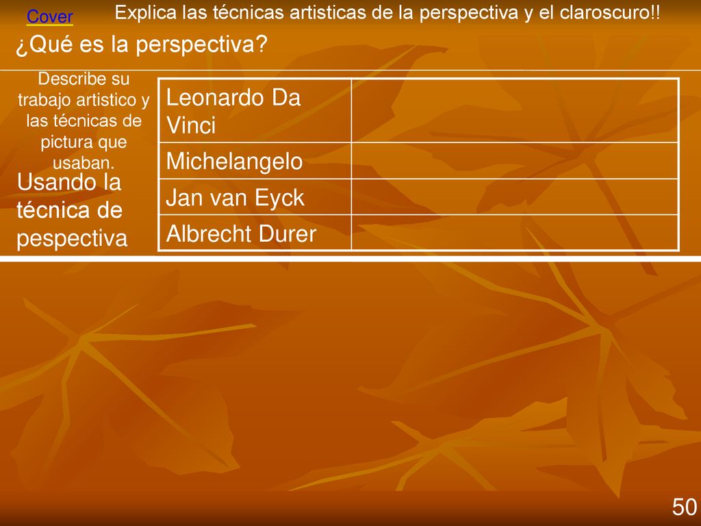 Describe su trabajo artistico y las técnicas de pictura que usaban.