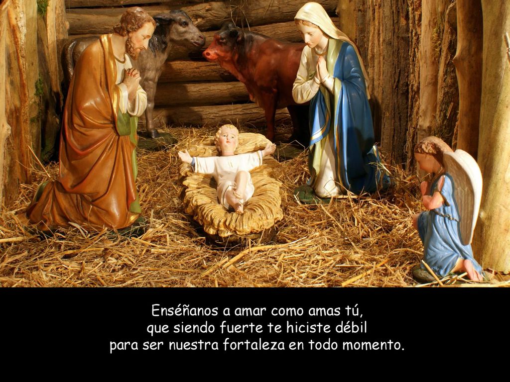 Enséñanos a amar como amas tú, que siendo fuerte te hiciste débil
