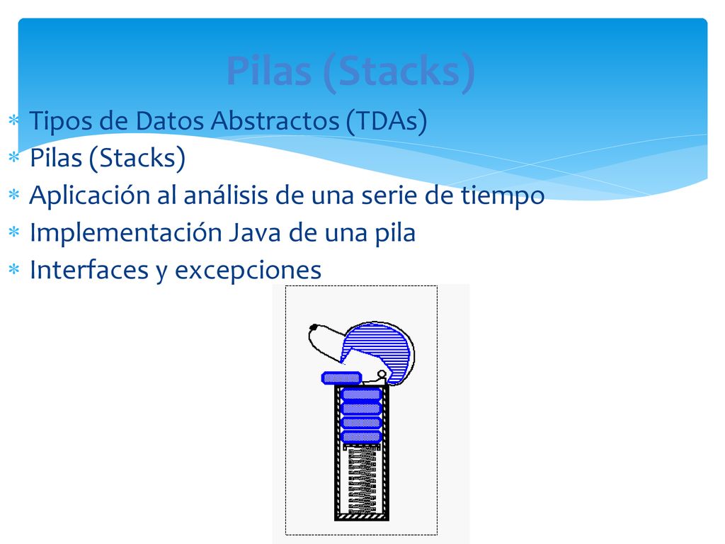 Pilas (Stacks) Tipos de Datos Abstractos (TDAs) Pilas (Stacks)
