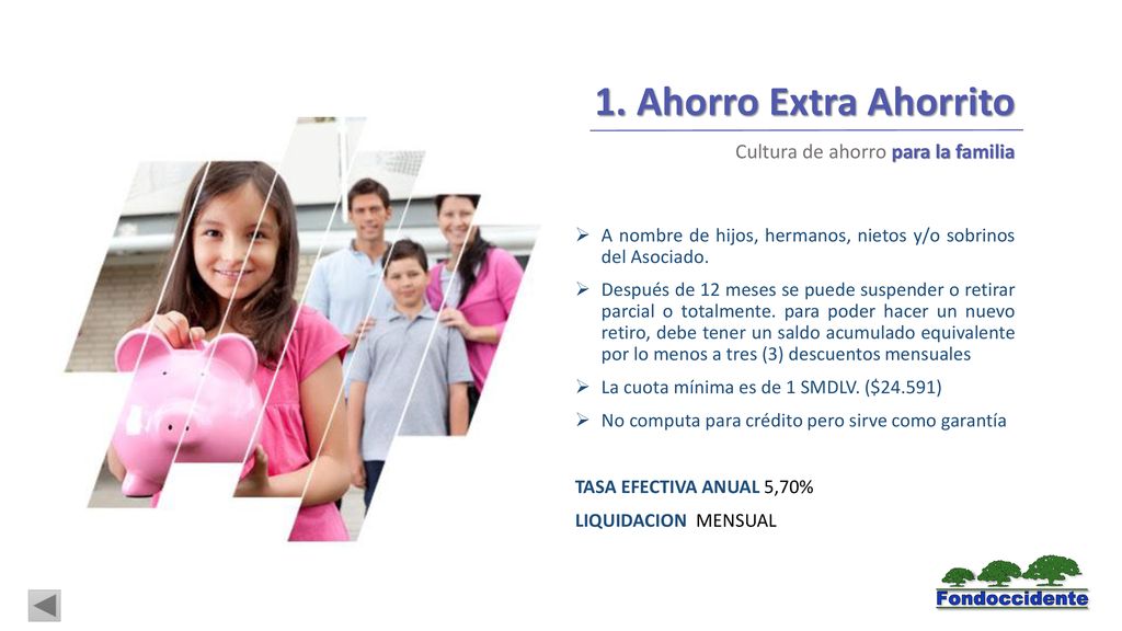 1. Ahorro Extra Ahorrito Cultura de ahorro para la familia