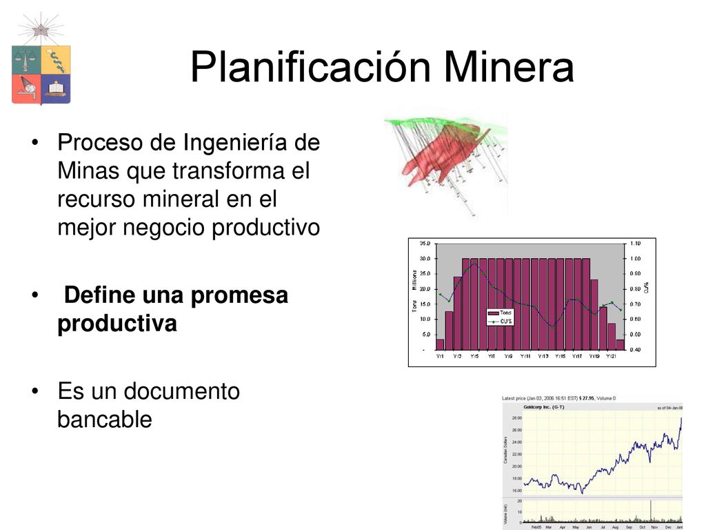 Planificación Minera Proceso de Ingeniería de Minas que transforma el recurso mineral en el mejor negocio productivo.