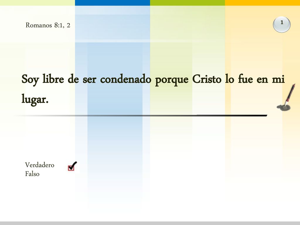 Soy libre de ser condenado porque Cristo lo fue en mi lugar.