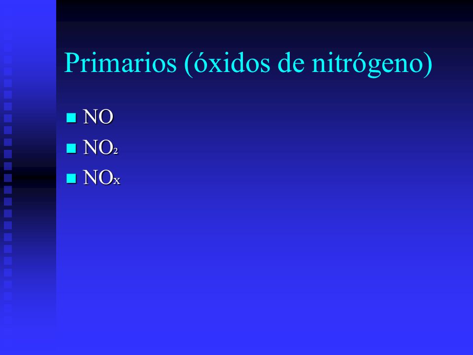 Primarios (óxidos de nitrógeno)