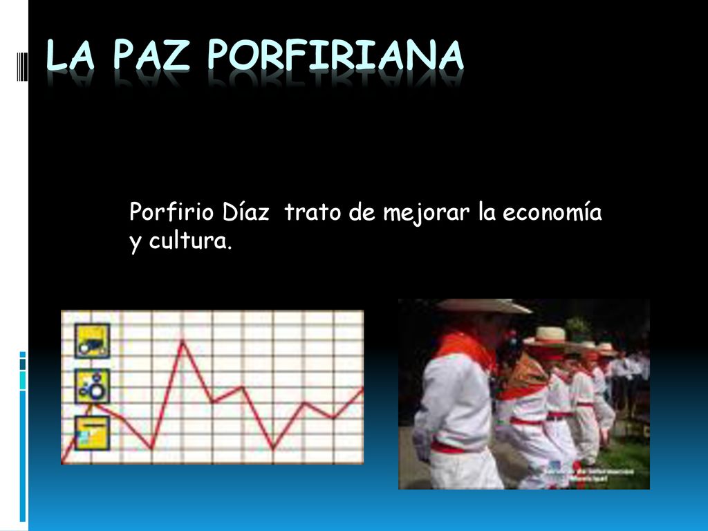 Porfirio Díaz trato de mejorar la economía y cultura.