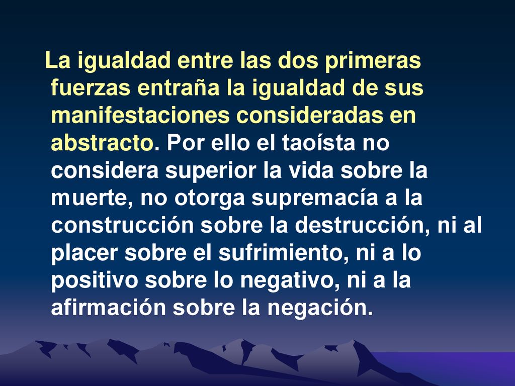 La igualdad entre las dos primeras fuerzas entraña la igualdad de sus manifestaciones consideradas en abstracto.
