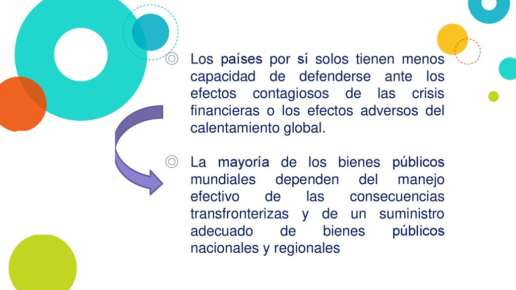 Los países por sí solos tienen menos capacidad de defenderse ante los efectos contagiosos de las crisis financieras o los efectos adversos del calentamiento global.