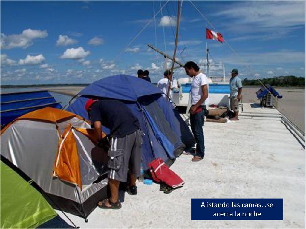 Alistando las camas…se acerca la noche