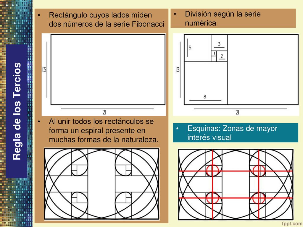 Rectángulo cuyos lados miden dos números de la serie Fibonacci