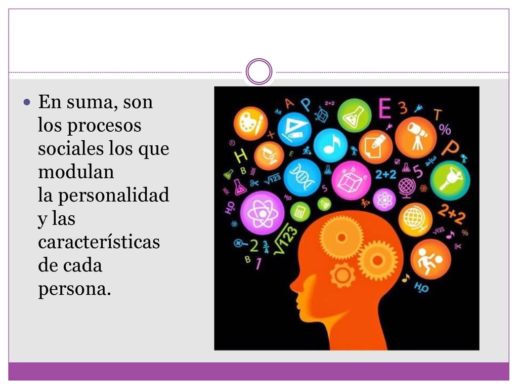 En suma, son los procesos sociales los que modulan la personalidad y las características de cada persona.