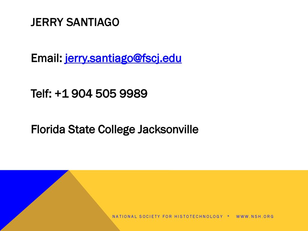 Jerry santiago   Telf: Florida State College Jacksonville