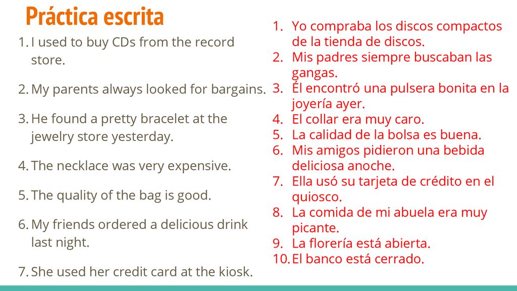 Vocabulario El mercado. - ppt descargar