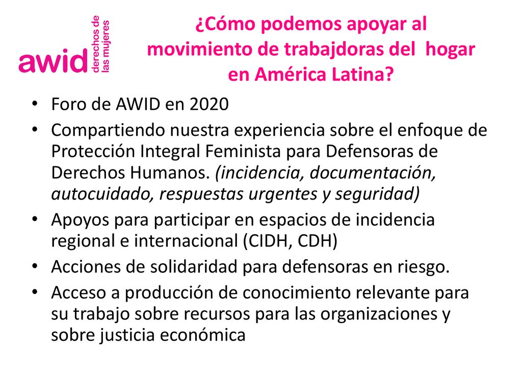 ¿Cómo podemos apoyar al movimiento de trabajdoras del hogar en América Latina