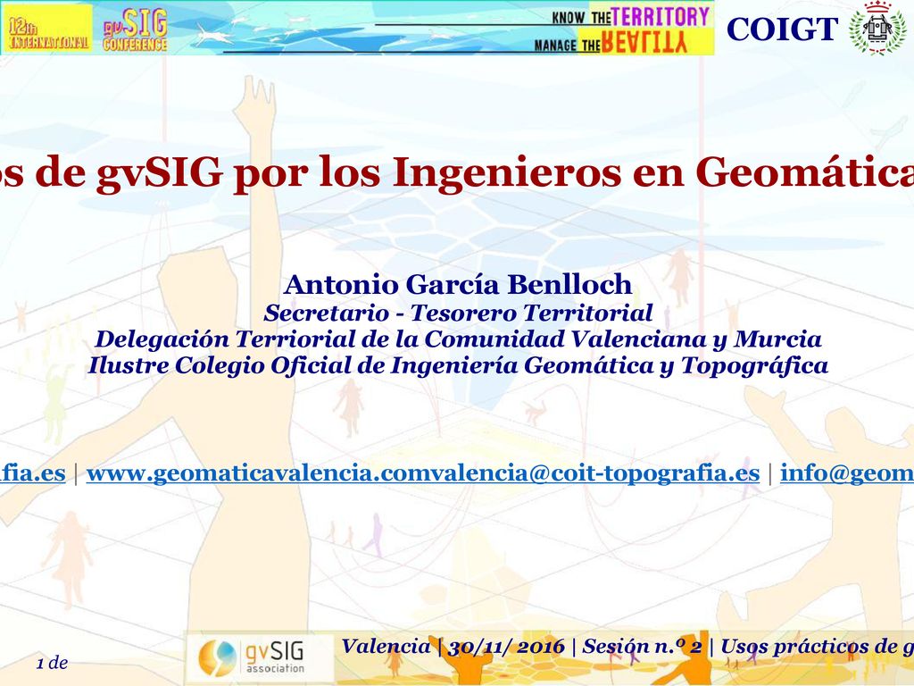 Usos prácticos de gvSIG por los Ingenieros en Geomática y Topografía