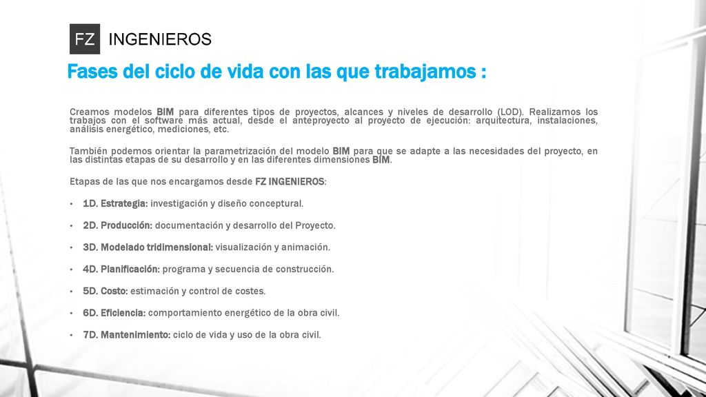 Fases del ciclo de vida con las que trabajamos :