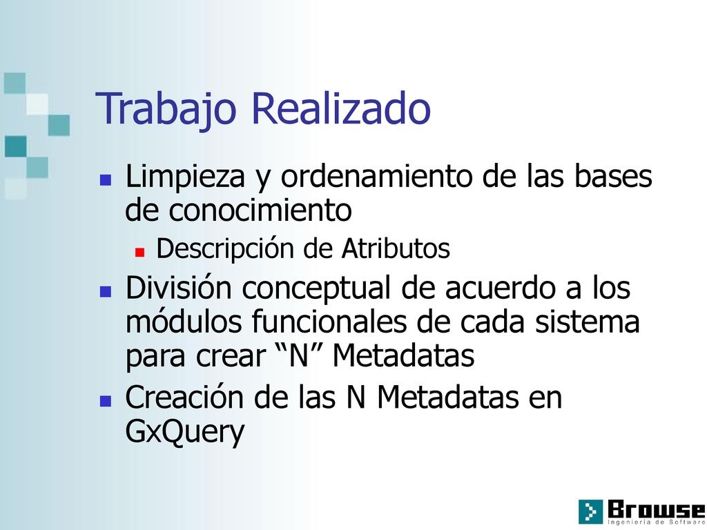 Trabajo Realizado Limpieza y ordenamiento de las bases de conocimiento