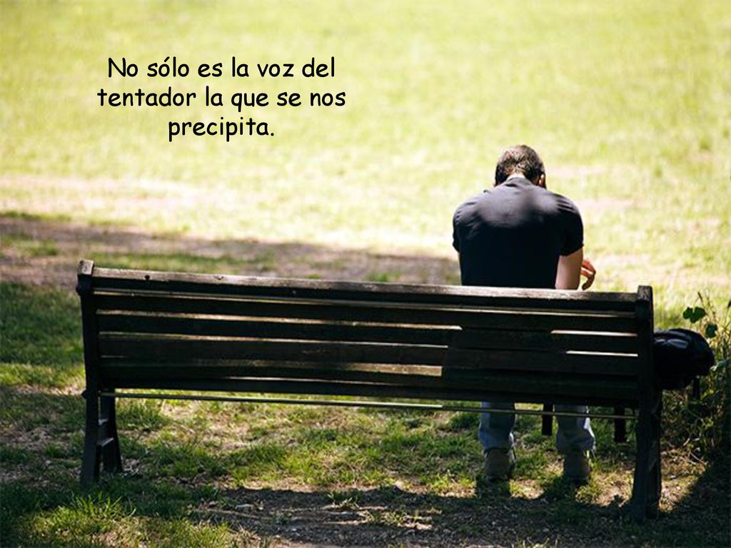 No sólo es la voz del tentador la que se nos precipita.