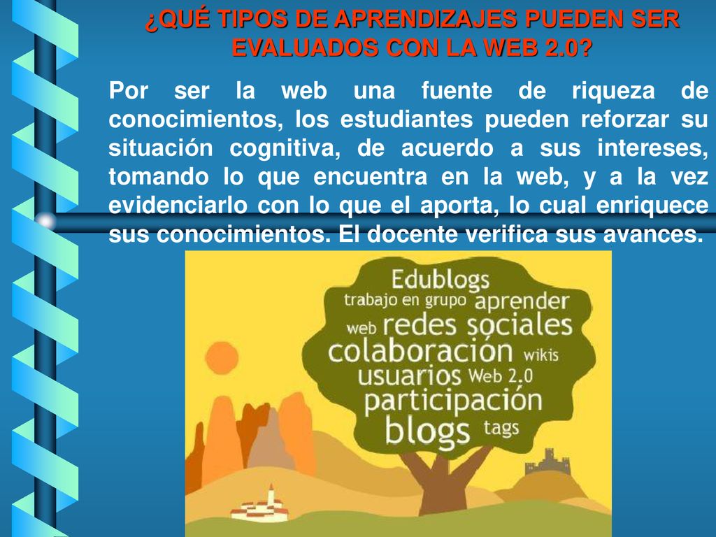 ¿QUÉ TIPOS DE APRENDIZAJES PUEDEN SER EVALUADOS CON LA WEB 2.0